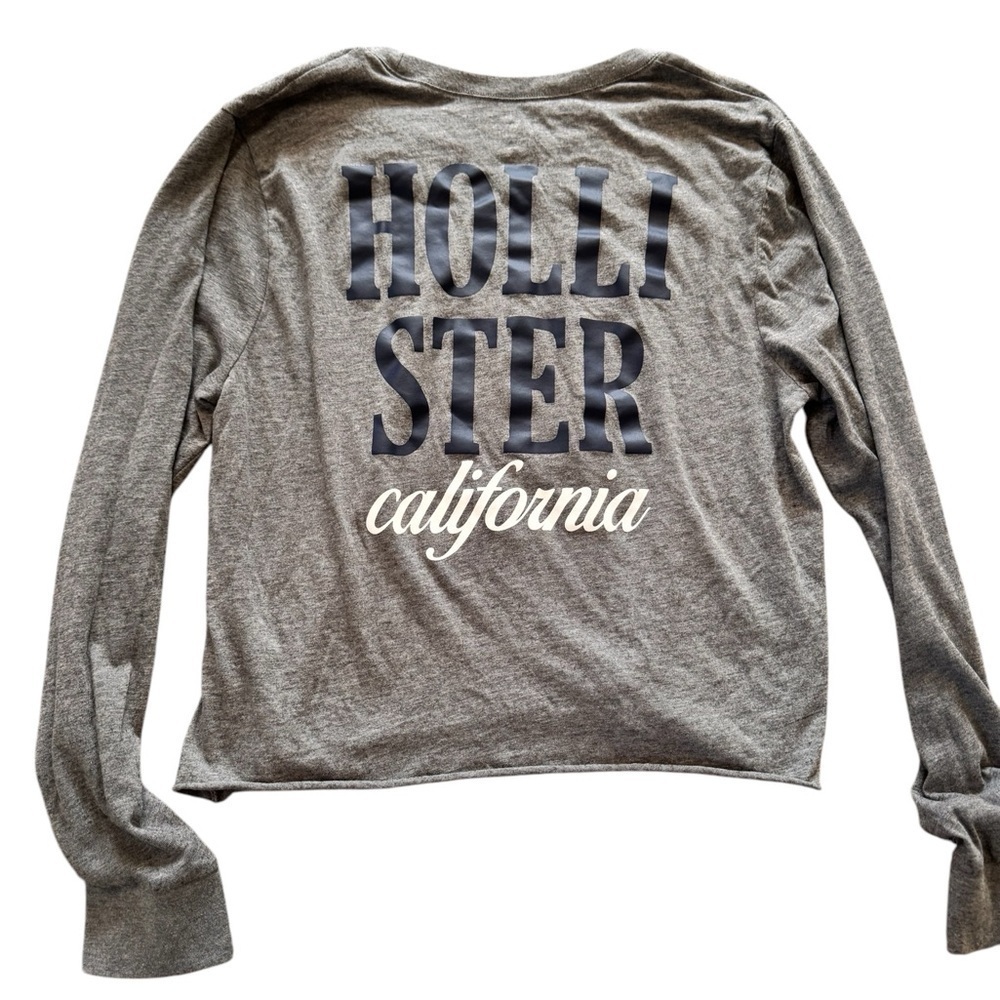 Hollister Long Sleeve Cropped T Shirt Women Size Small